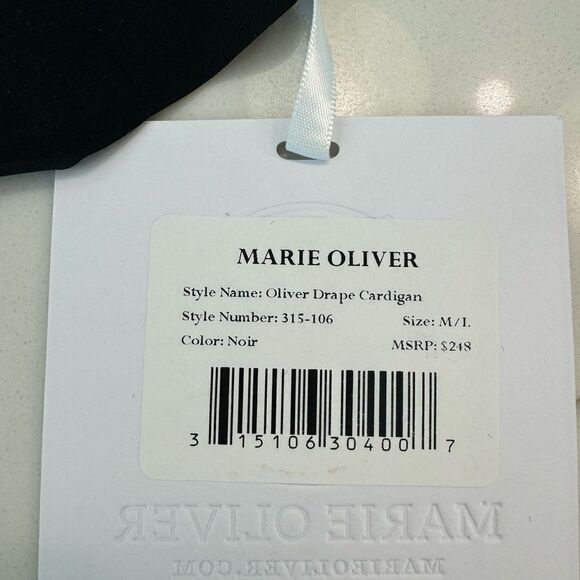 Marie Oliver 100% Silk Kimono Kaftan Draped Cardigan Jacket Black - Picture 10 of 10